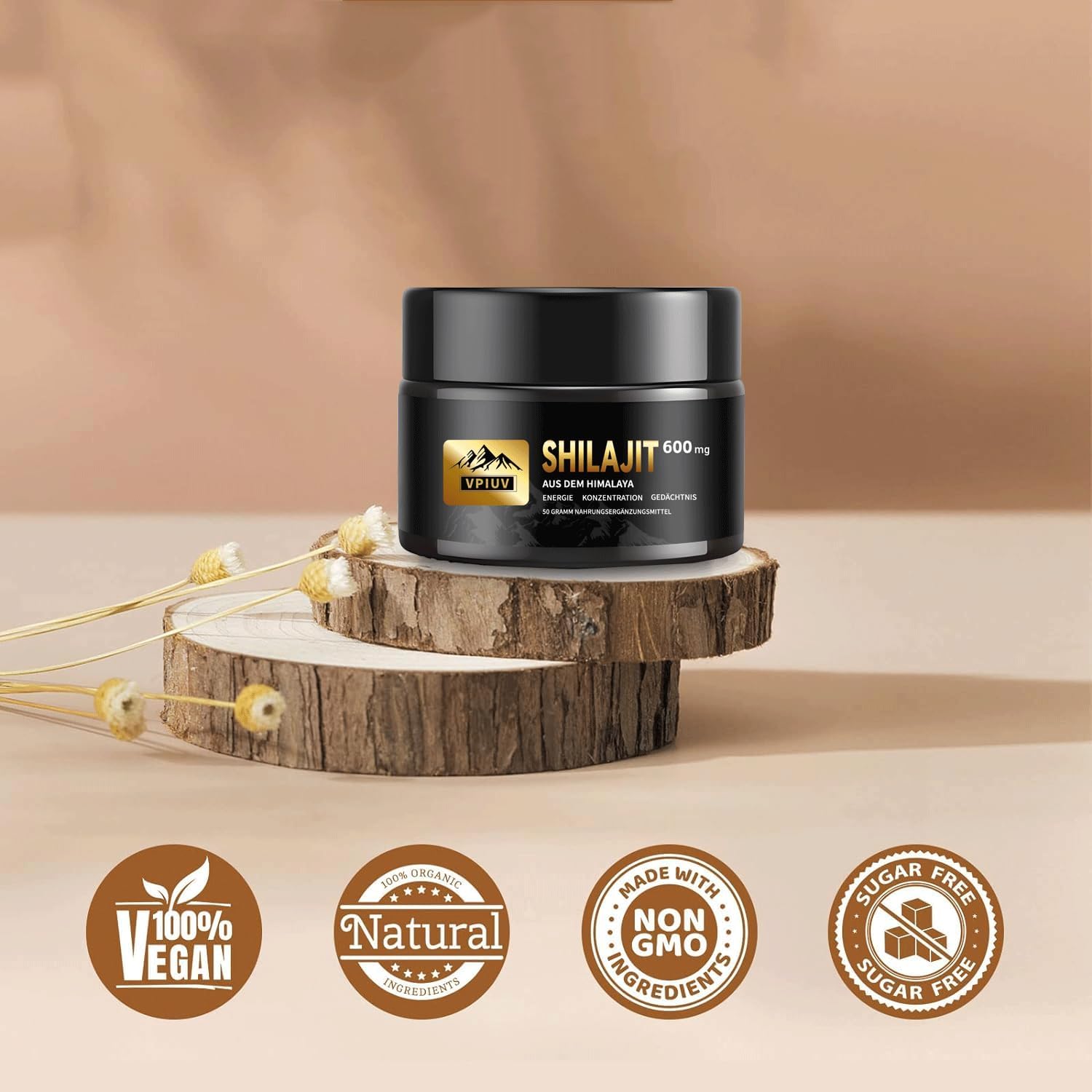 Ausdauer & Energie – Shilajit Resin 100% Pure - Himalayan Shilajit with 75% Fulvic Acid & 85+ Minerals - Natural Energy, Focus & Immune System - 50g Original Resin – Bild 5