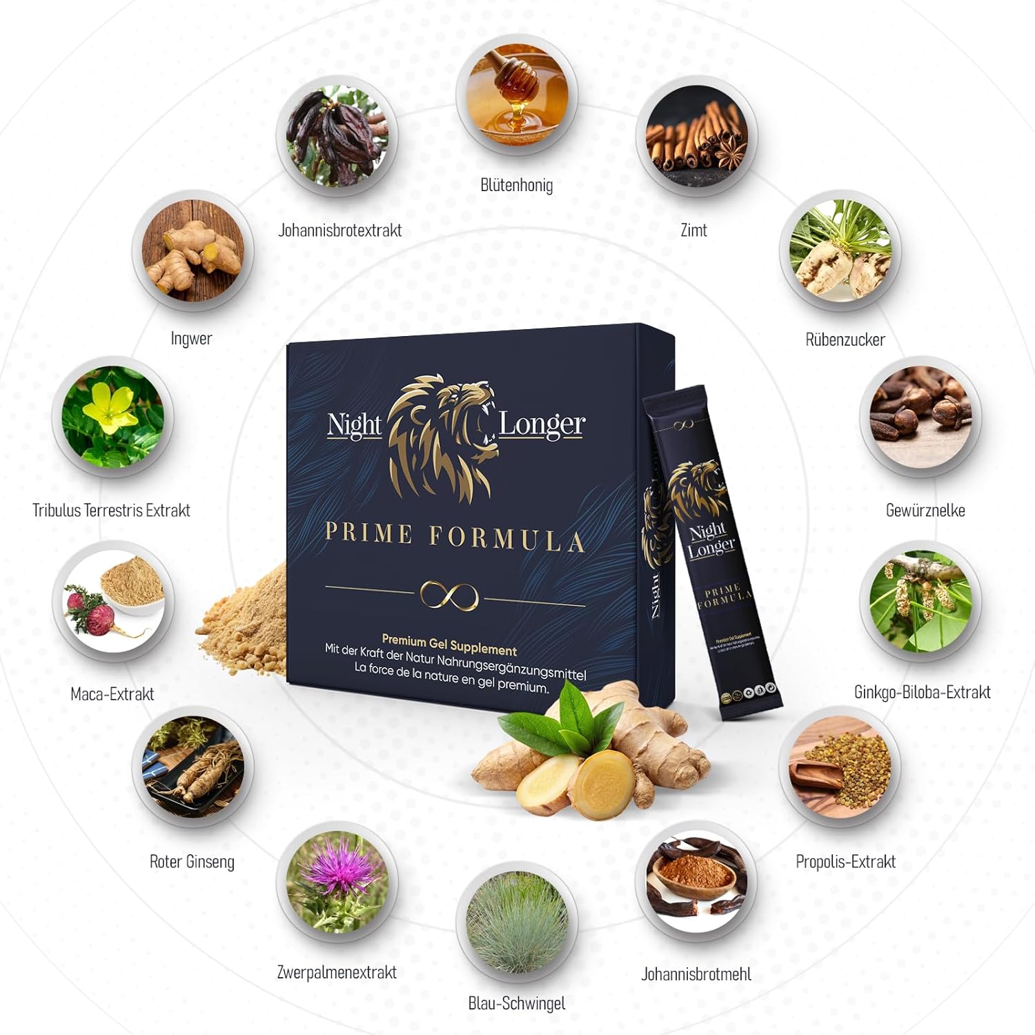 Potenzmittel & Standfestigkeit – Prime Formula Gel, 12 x 12 g Stick Instant Effect, Extra Strong for Active Men, Ginseng & Tribulus Terrestris - Pack of 1 – Bild 3