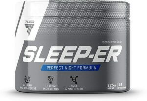 Ausdauer & Energie – SLEEP-ER 225g | Testosterone Booster + Sleeping Aid | Recovery Formula | Dietary Supplement for Muscle Growth and Deep Relaxing Sleep