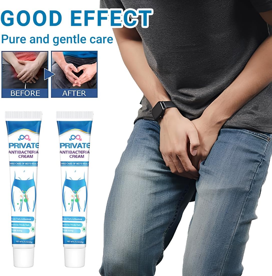 Penisvergrößerung & Pflege – 2 Private Antibacterial Cream, Men's Intimate Area Relieves Cream, Men's Balanitis Anti-Itching Cream, Itching Intimate Care Cream, Intimate Area Care Cream, Ointment Against Itching in the Intimate – Bild 6