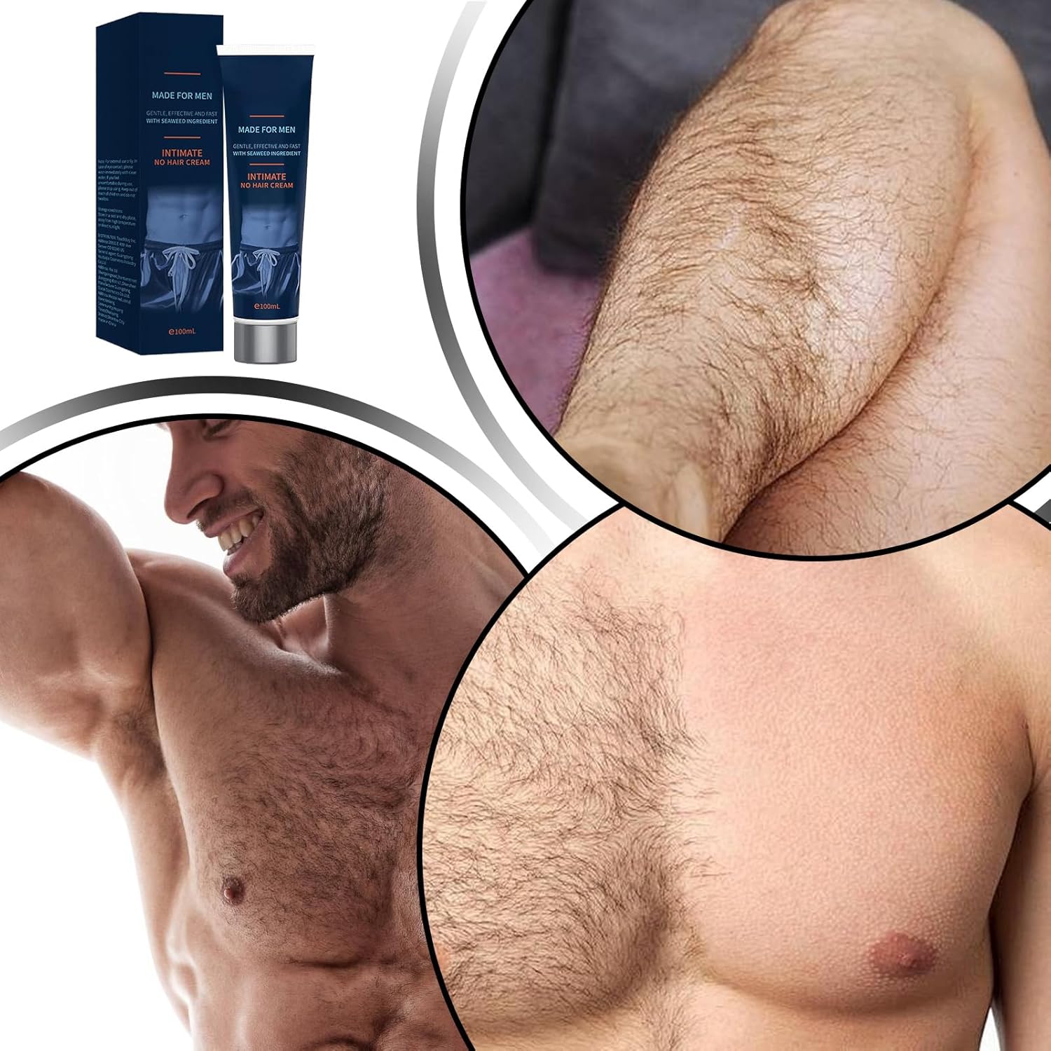 Penisvergrößerung & Pflege – Intimate Hair Removal Cream - Hair Removal Cream for Male Hair, Body Care for Sensitive Dry Legs, Chest, Back, Armpits, Bikini, Sensitive and Dry Skin, Swimmers and – Bild 5