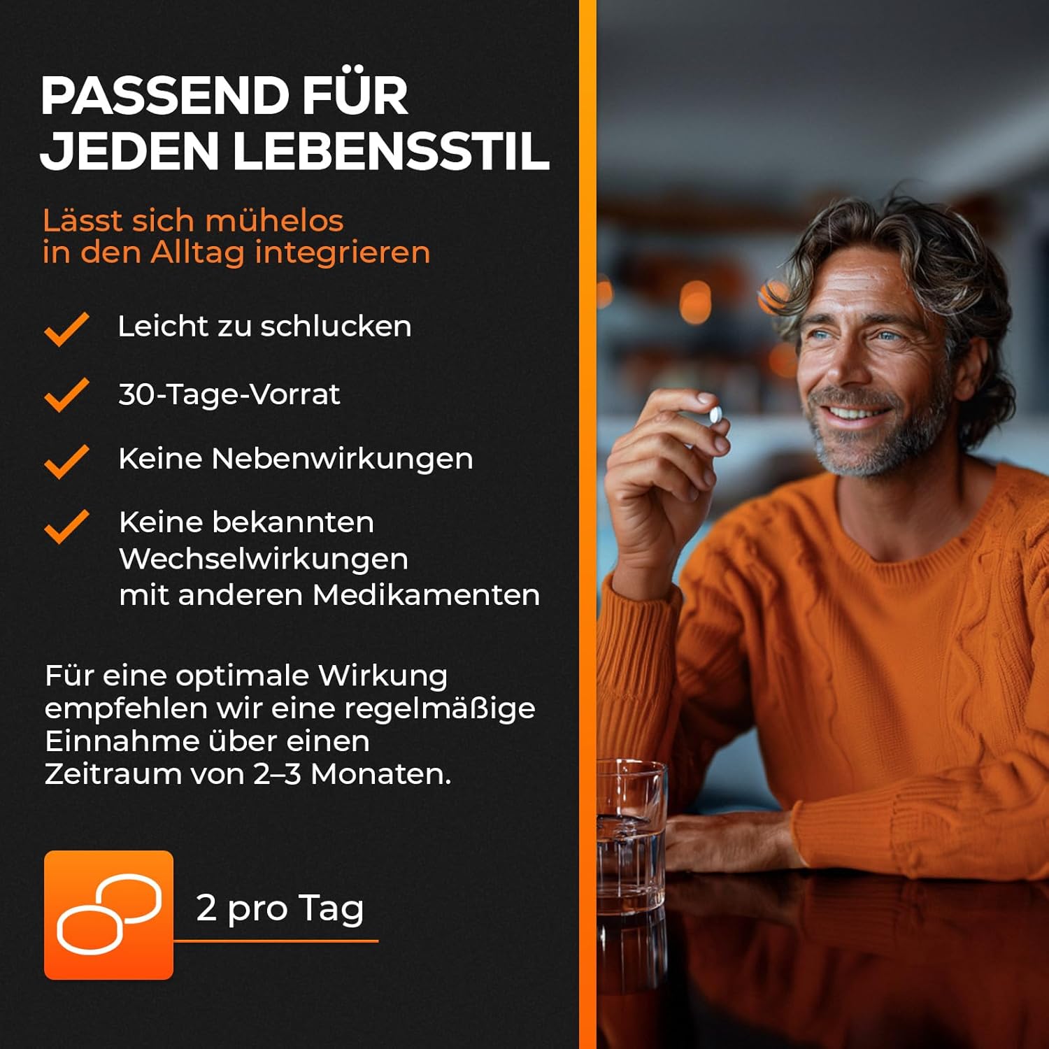 Ausdauer & Energie – 4 HIM TestoBalance - for a Normal Testosterone Levels, Energy and Muscle Function - with Zinc + Magnesium + B6 Complex, L-Arginine, Ginseng and Selenium - 60 Vegan Tablets – Bild 7