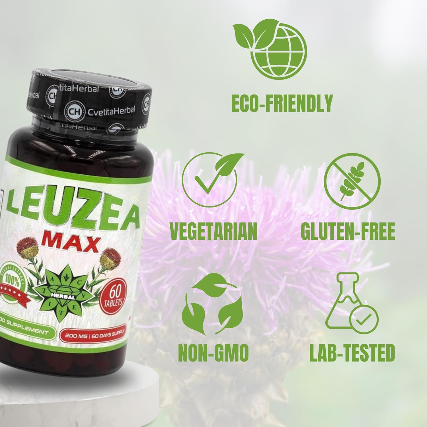 Ausdauer & Energie – Leuzea Max Maral Root 60 Tablets x 200 mg Natural Herbal Extract Adaptogen Muscle Growth Strength Endurance Highly Effective Tablets Cvetita Herbal – Bild 5