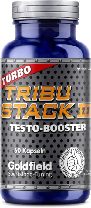 Ausdauer & Energie – Goldfield Tribu Stack III - Testosterone Booster for Strength, Endurance & Muscle Building | Tribulus Terrestris Capsules for Your Training Goals