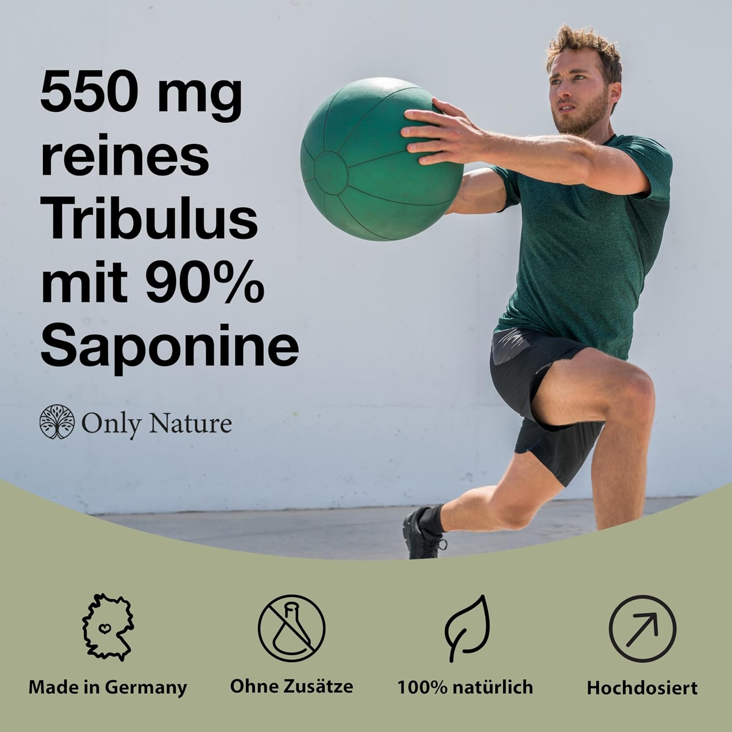 Ausdauer & Energie – Tribulus Terrestris Capsules - 180 Capsules with 550 mg - High Dose with 90% Saponins - 100% Natural, No Additives & Laboratory Tested – Bild 2