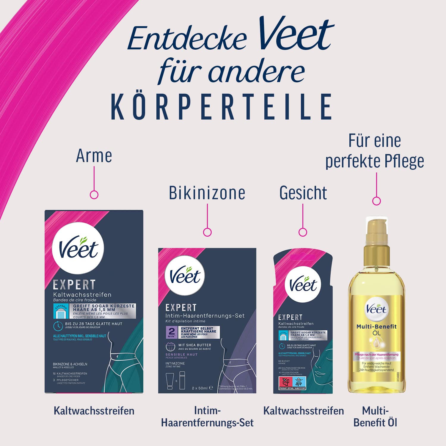 Penisvergrößerung & Pflege – Veet Expert Intimate Hair Removal Set - Hair Removal Cream for Intimate Areas Including Multi-Benefit Foam - 2 x 50 ml – Bild 8