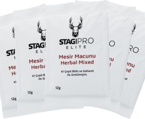 Potenzmittel & Standfestigkeit – Macun Ginseng Stick Pack of 5 - High Dose for Active Men - Herbal Paste with Ginseng, Ginger, Ginkgo, Saffron - Natural Energy & Potency in Practical Disposable Stick