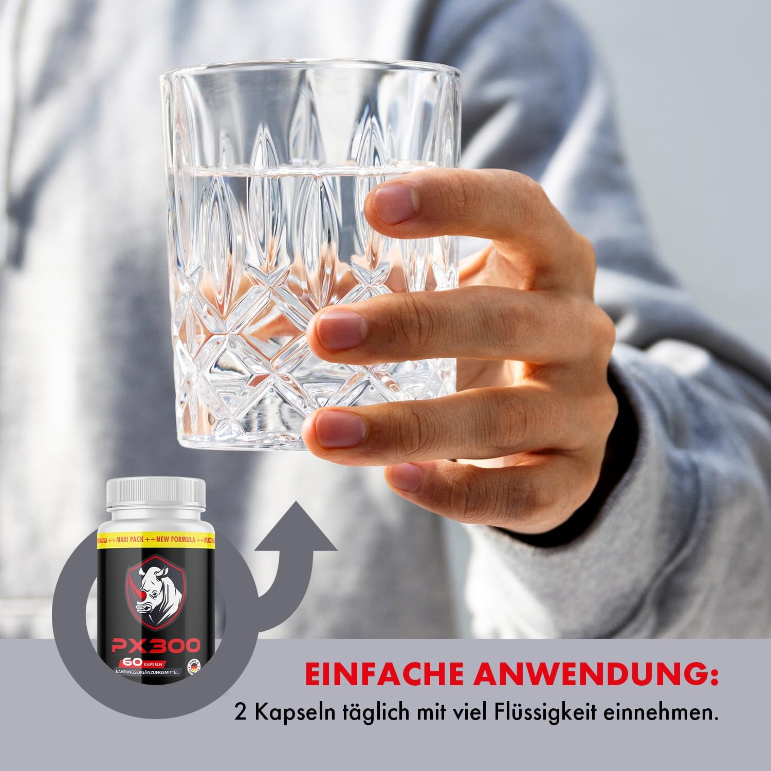 Potenzmittel & Standfestigkeit – PX300 Strong Caps | Support Daily Use | 60 Capsules 1x – Bild 3