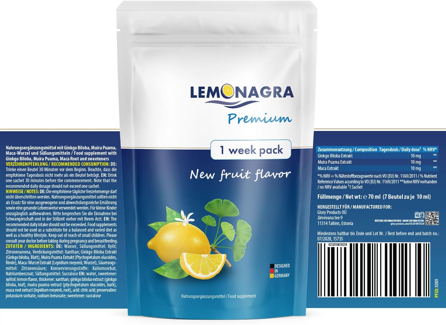 Potenzmittel & Standfestigkeit – Lemonagra | Love, Lust & Passion | Easy to Use | 7 Bags per Pack – Bild 6