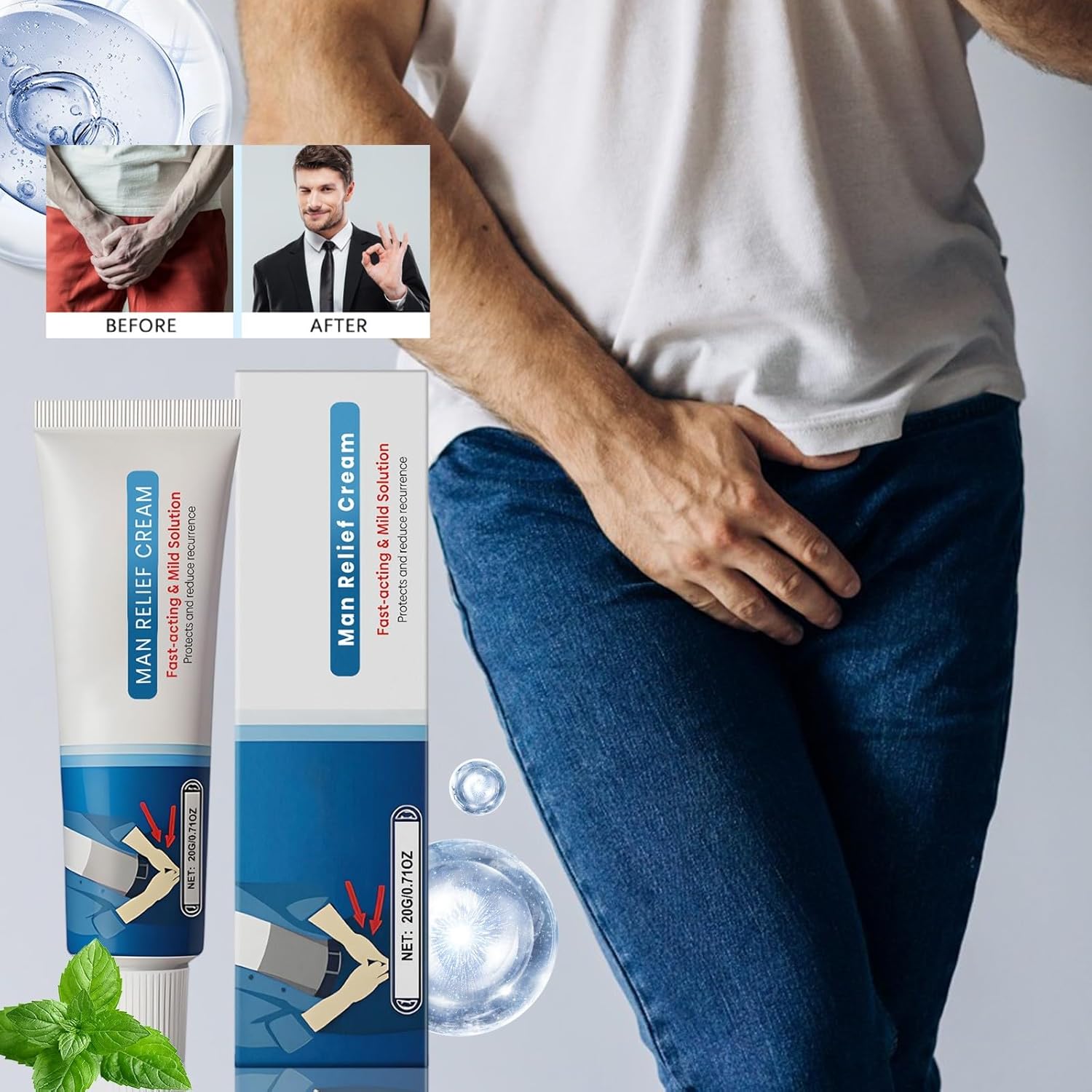 Penisvergrößerung & Pflege – Vaginal Fungus Cream, Nourishing Cream for Men, Soothing Intimate Cream for Skin Irritation, Moisturising & Non-Greasy, 20 g (2 Pieces) – Bild 2
