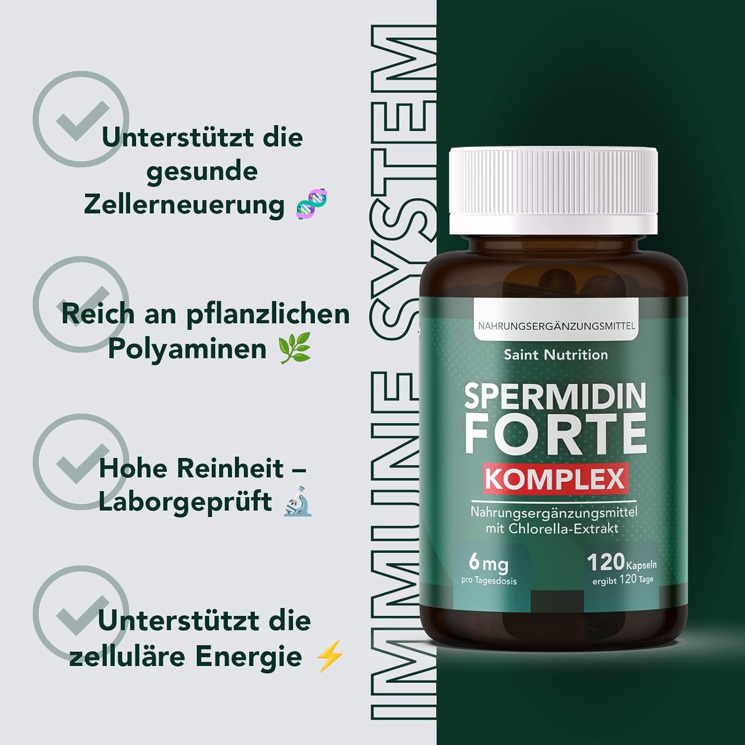 Potenzmittel & Standfestigkeit – idine Capsules - High Dose with 6mg idine per Capsule - Made from Natural Spirulina Algae Powder & Chlorella Extract - Supports Cell Protection, Cell Regeneration & Vitality – Bild 6