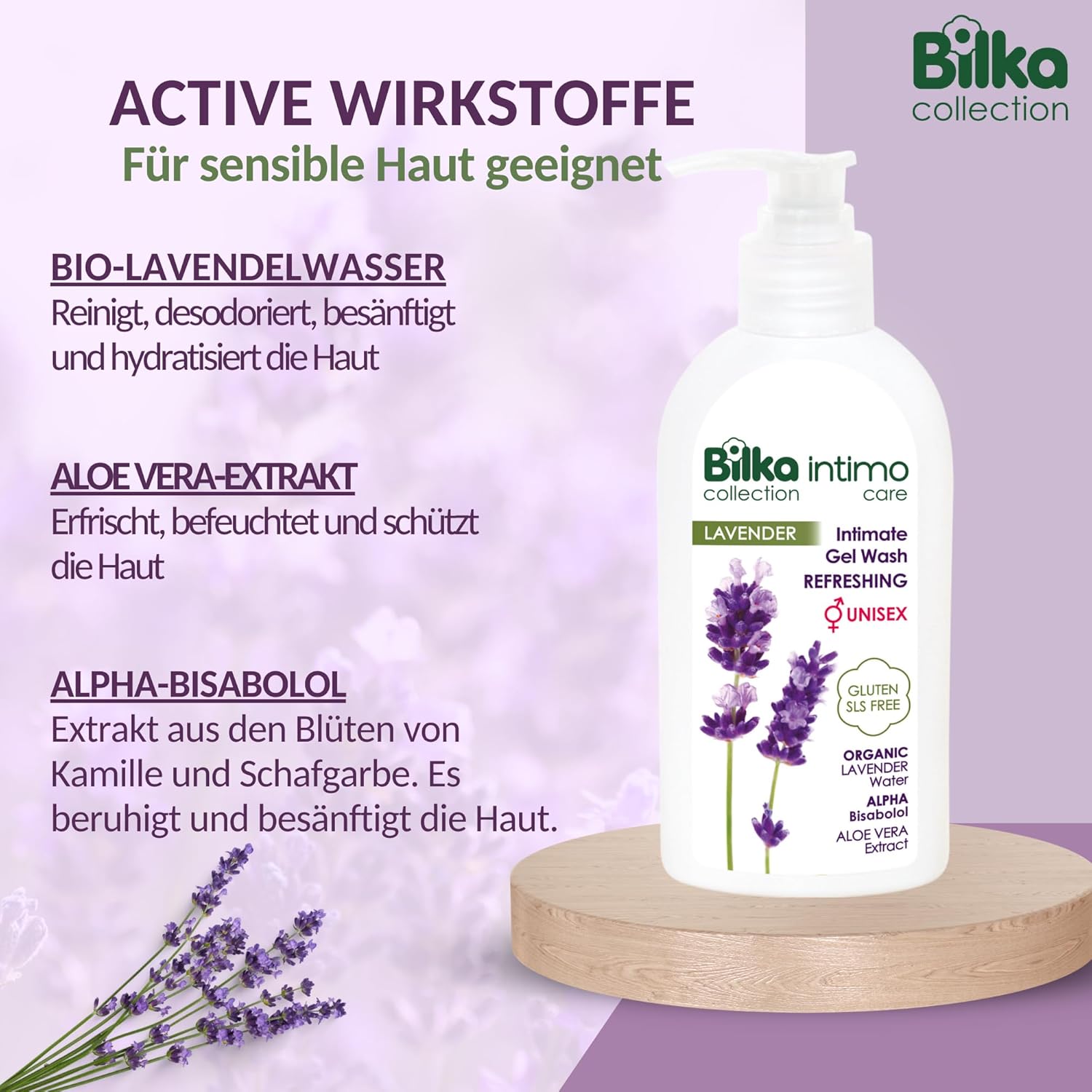 Penisvergrößerung & Pflege – Intimate Wash Gel with Organic Lavender Water and Aloe Vera Extract, Refreshing, Unisex Intimate Care for Daily Hygiene, Paraben-Free, SLS Free, 200 ml – Bild 5