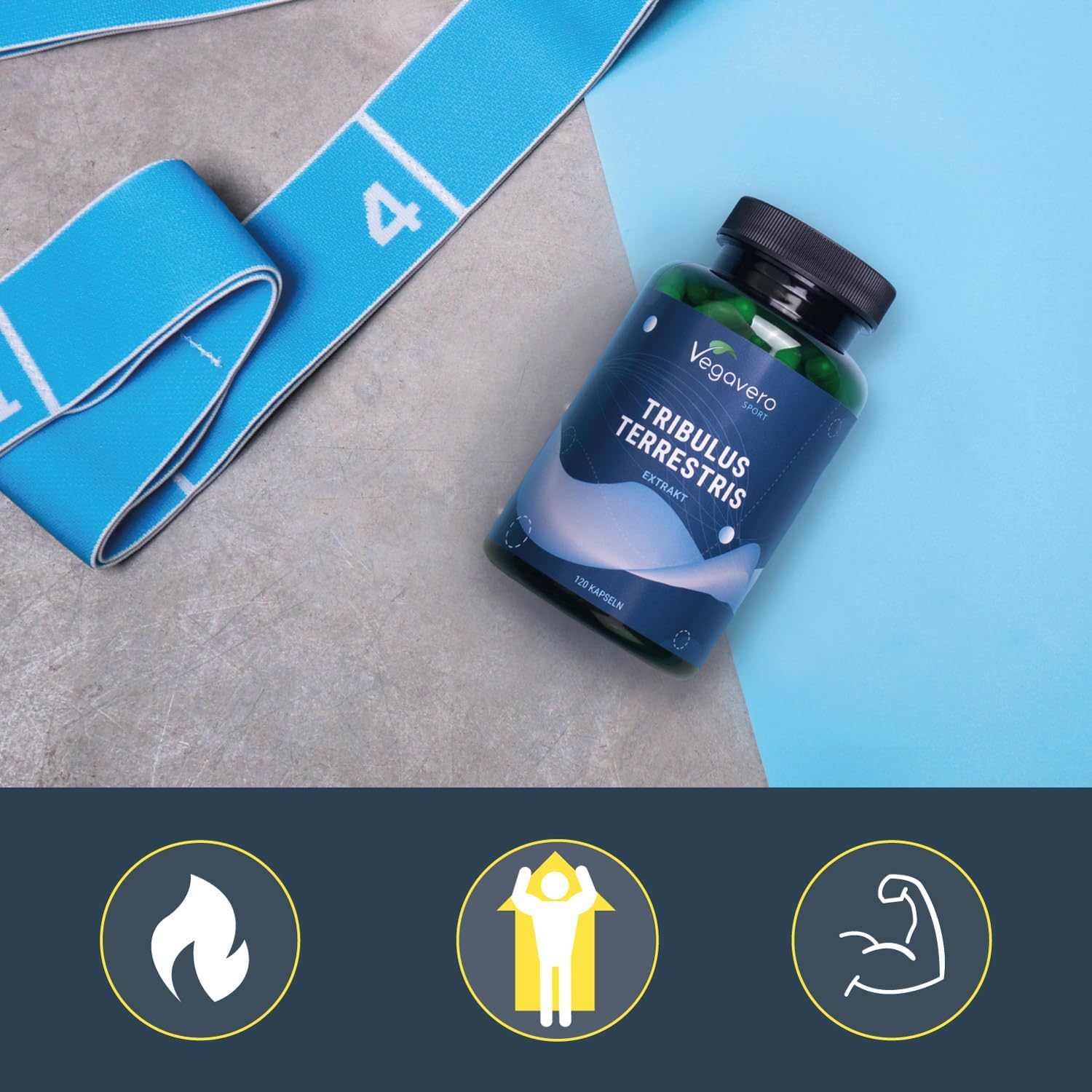 Ausdauer & Energie – Tribulus Terrestris 600 mg | 120 Capsules | Highly Dosed Fruit Extract with 91% Saponins Muscle – Testosterone – Energy – Pleasure | No Chemical Additives | Vegan gelatine from Nature – Vegavero with Free Passion – For You. – Bild 6