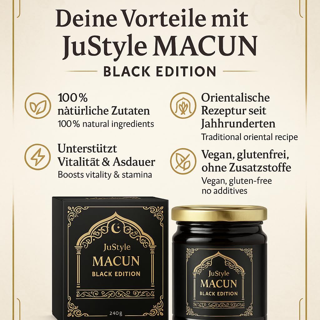 Penisvergrößerung & Pflege – Ottoman Black Power Macun Herbal Gel 240 g High Dose for Active Men with Maca, Tribulus, Ginseng – Bild 3