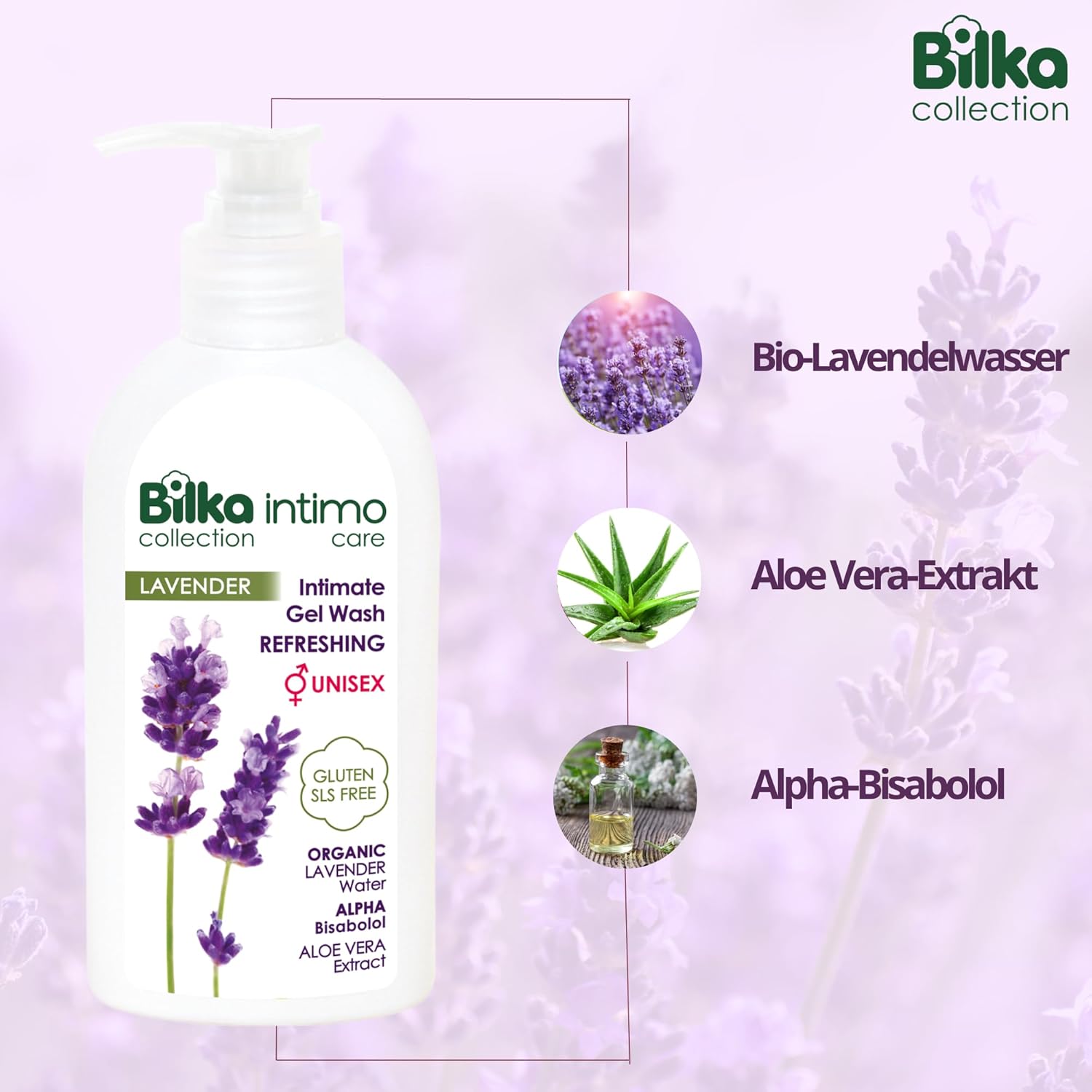 Penisvergrößerung & Pflege – Intimate Wash Gel with Organic Lavender Water and Aloe Vera Extract, Refreshing, Unisex Intimate Care for Daily Hygiene, Paraben-Free, SLS Free, 200 ml – Bild 4