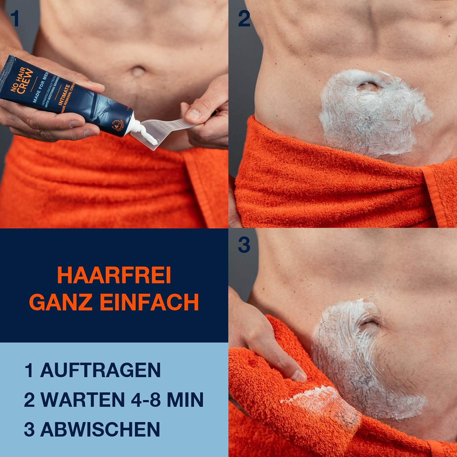 Penisvergrößerung & Pflege – NO HAIR CREW Intimate Hair Removal Cream, Extra Gentle Hair Removal for Men, 100 ml – Bild 4