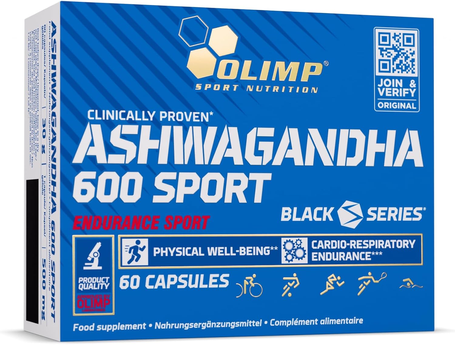 Ausdauer & Energie – 5 x Olimp Ashwagandha 600 Sport, 60 Capsules (5 Pack)