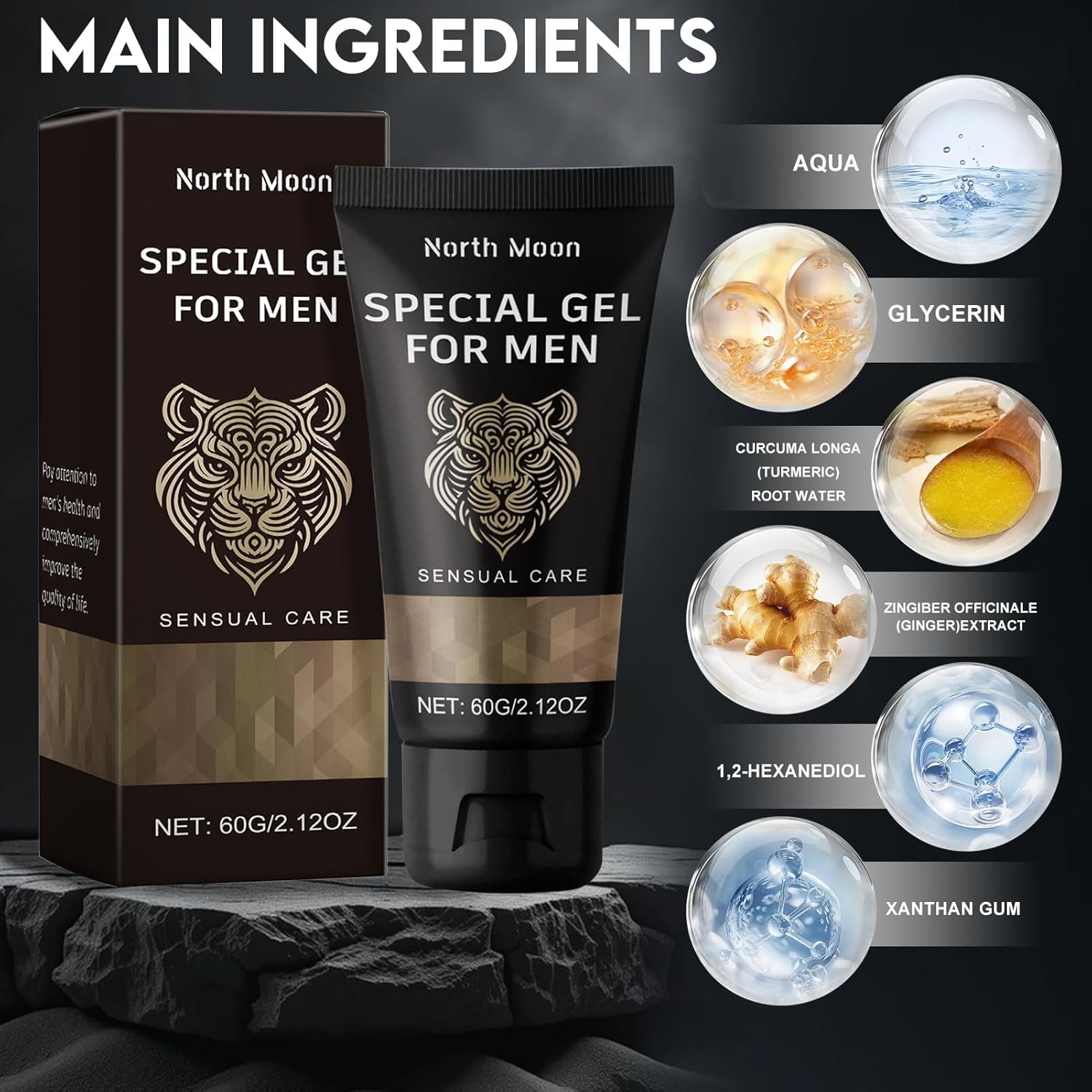 Penisvergrößerung & Pflege – 60 g Enlargement Cream, Erection Cream for Men, Gel, Enlargement of the Intimate Area, Massage Gel for Improved Male Performance, Skin-friendly, for Hard Erections – Bild 3