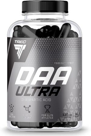 Ausdauer & Energie – DAA 120 Capsules D-Aspartic Acid Testosterone Booster Hormone Support Anabolic Steroids Libido Enhancer Muscle Mass Growth