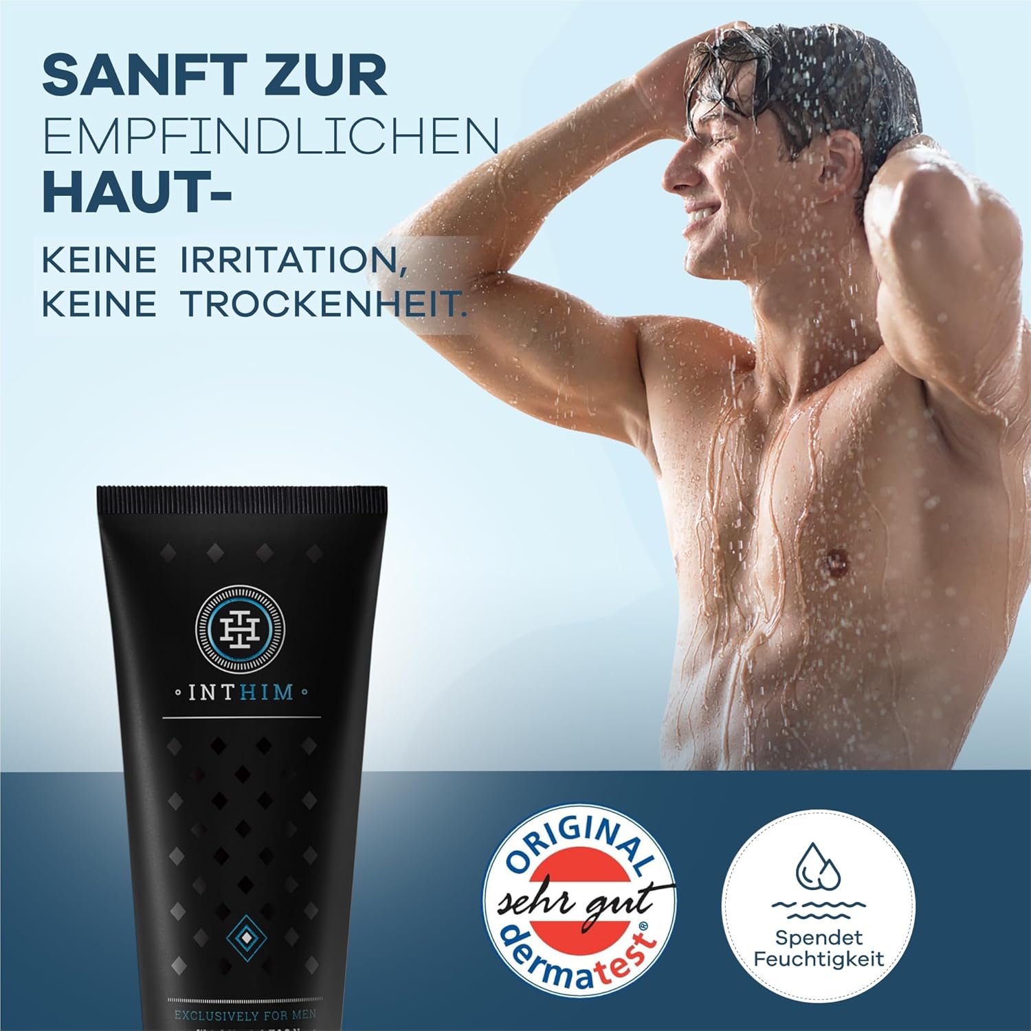 Penisvergrößerung & Pflege – IntHim Antibacterial Intimate Wash Lotion for Men - pH Skin Neutral Intimate Care Men for Itching, Dry Skin & Ideal After Sports (1 x 200 ml) – Bild 4