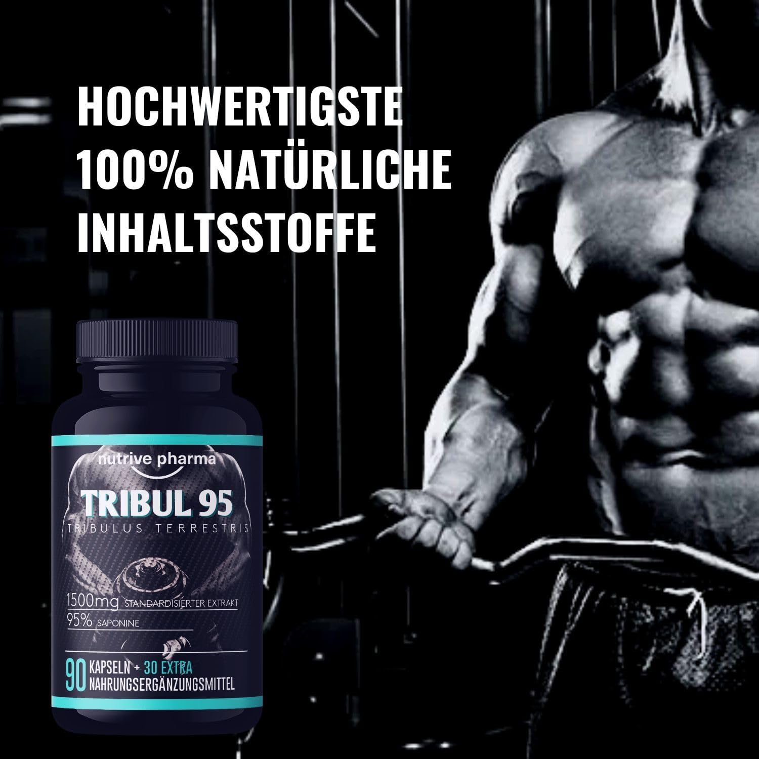 Ausdauer & Energie – Tribul95® Tribulus Terrestris High Dose Capsules - 6000 mg per Daily Dose - 95% Saponins - Promotes New Energy - Natural Plant Extract Delivers 1500 mg in One Capsule – Bild 3