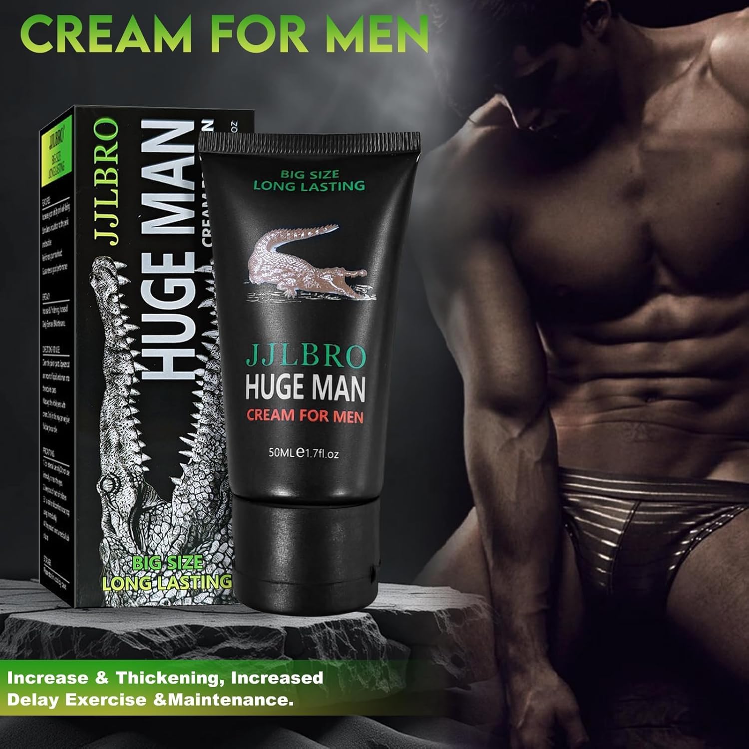 Penisvergrößerung & Pflege – Giant Men's XXL Cream 50 ml, Enlargement & Growth Cream for Men, Extender Cream for Men, Massage Gel for Improved Male Performance – Bild 3
