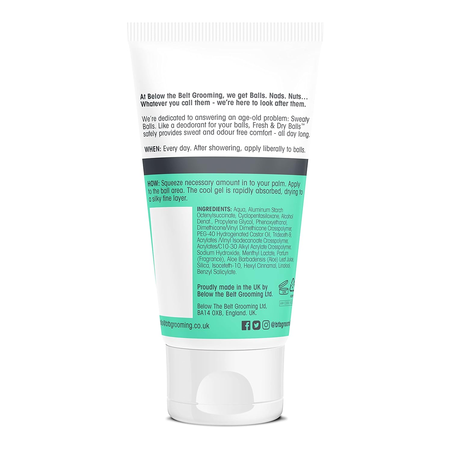 Penisvergrößerung & Pflege – Below the Belt Grooming Fresh & Dry Balls, 75 ml, Fresh – Bild 5