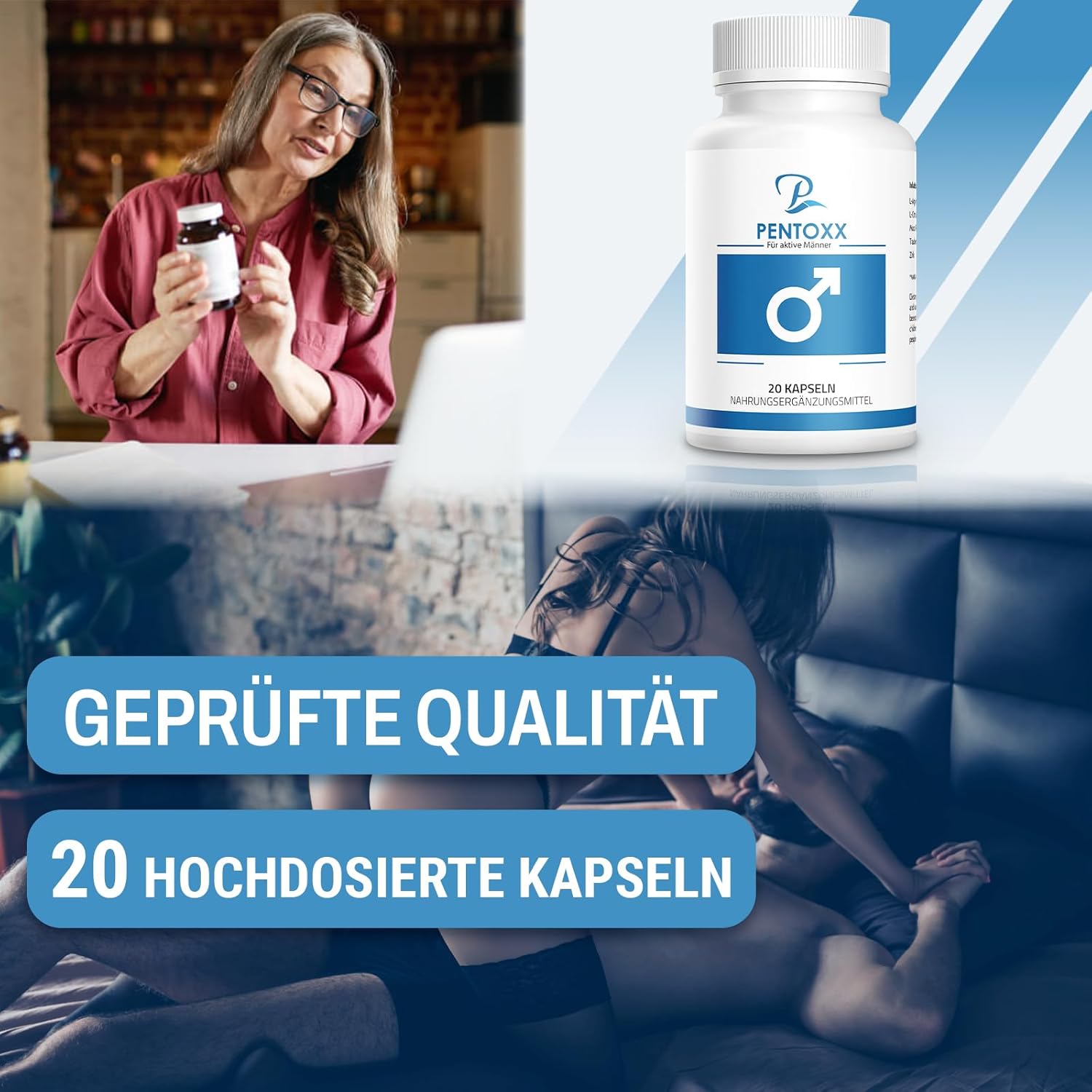 Potenzmittel & Standfestigkeit – Pentoxx for Men, Strong Edition, Maximum and High Dose, 20 Active Capsules – Bild 4