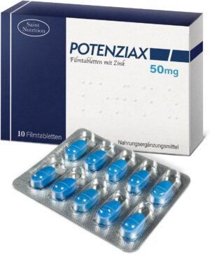 Potenzmittel & Standfestigkeit – Potenziax 50 mg - Extra Strong for Men, Instant Effect - High Dose for the Adventurous Man - Supplement in Challenging Situations - With Maca & Zinc - No Additives