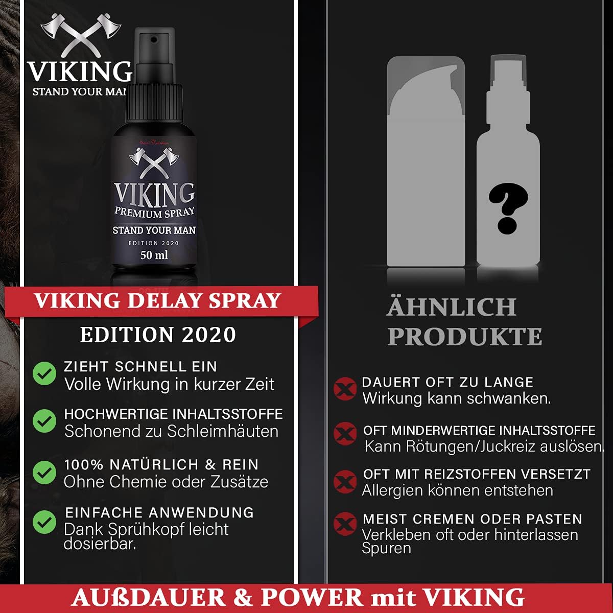 Potenzmittel & Standfestigkeit – Viking Premium Delay Spray Anti-Semealing Orgasm Delay Spray for Men Long Sex For Long Fun Penis – Bild 6