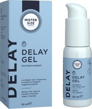 Penisvergrößerung & Pflege – Mister Size Delay Gel 50 ml - Delay Gel with Clove Oil and Laureth-9, Cooling, Skincare, Condom and Toy Safe