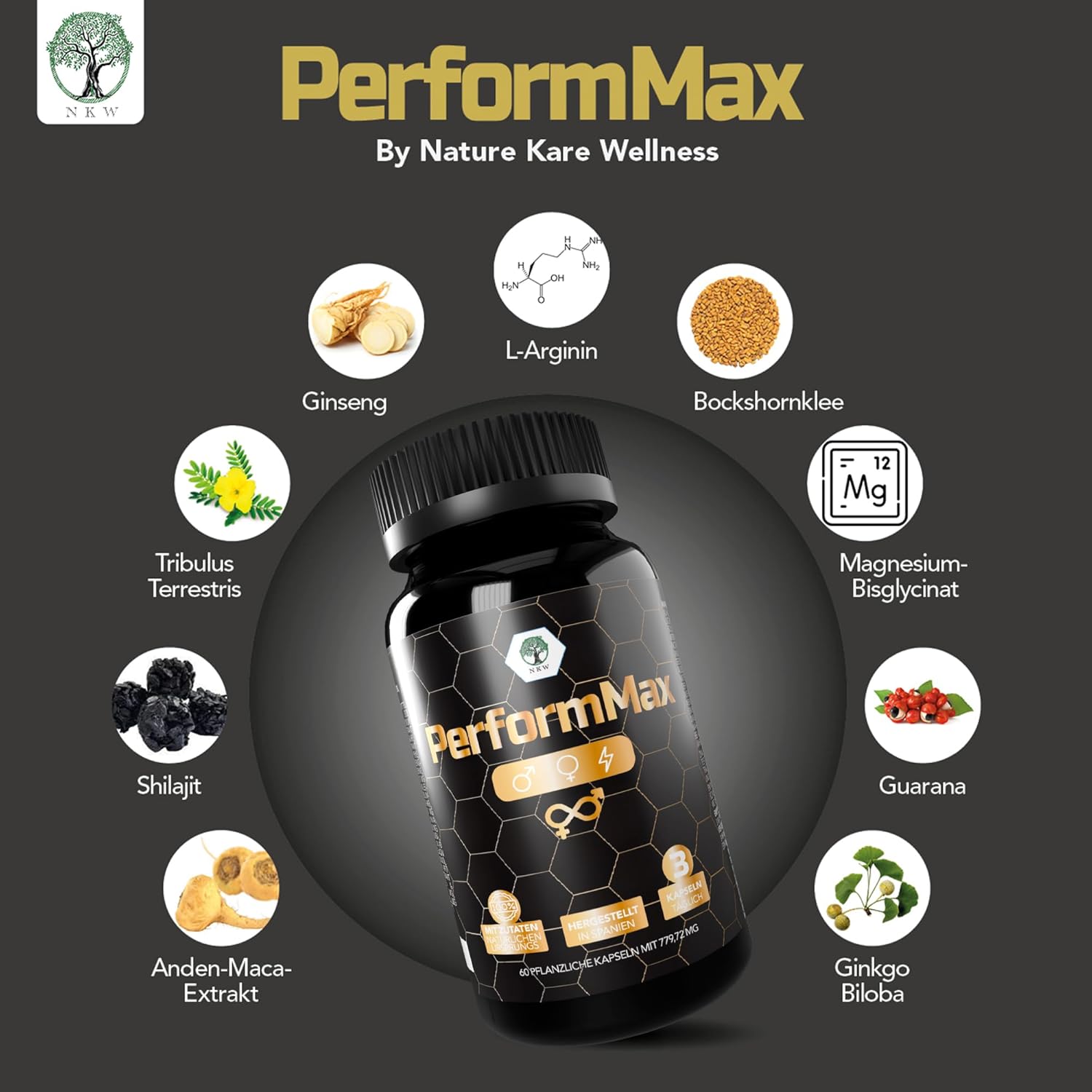 Potenzmittel & Standfestigkeit – Testosterone Booster Muscle Building | Libido Booster Woman | Potency Agent for Men | Maca Capsules | Tribulus Terrestris High Dose L Arginine Capsules | Libido Increase Women | Libido Booster for Men – Bild 5