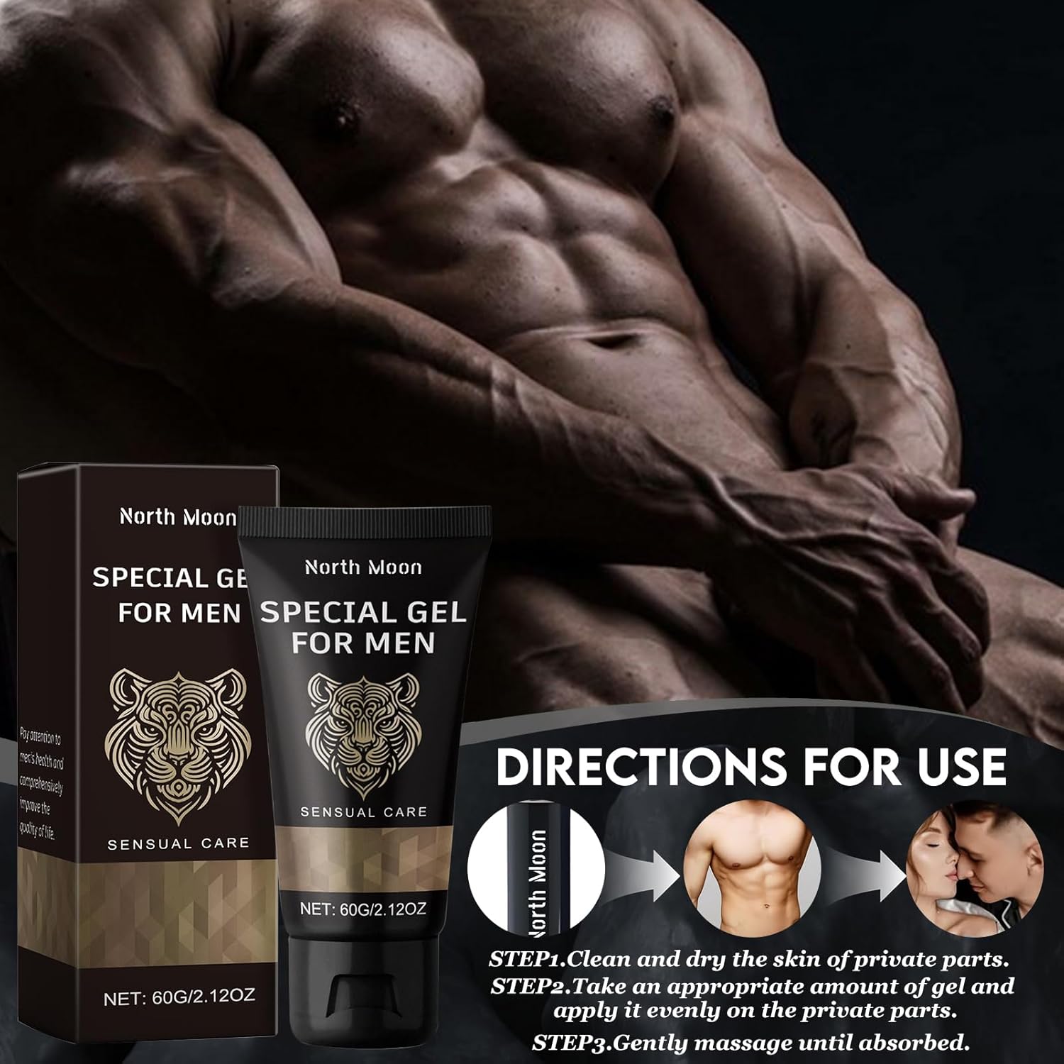 Penisvergrößerung & Pflege – 60 g Enlargement Cream, Erection Cream for Men, Gel, Enlargement of the Intimate Area, Massage Gel for Improved Male Performance, Skin-friendly, for Hard Erections – Bild 4