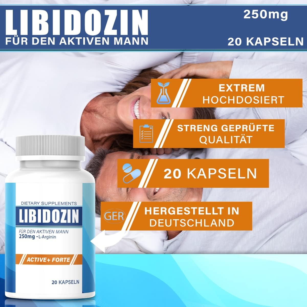 Potenzmittel & Standfestigkeit – Libidozine Capsules Extra Strong – The Immediate Effect for Men with L-Arginine and Zinc – Booster High Dose for Men – Bild 4