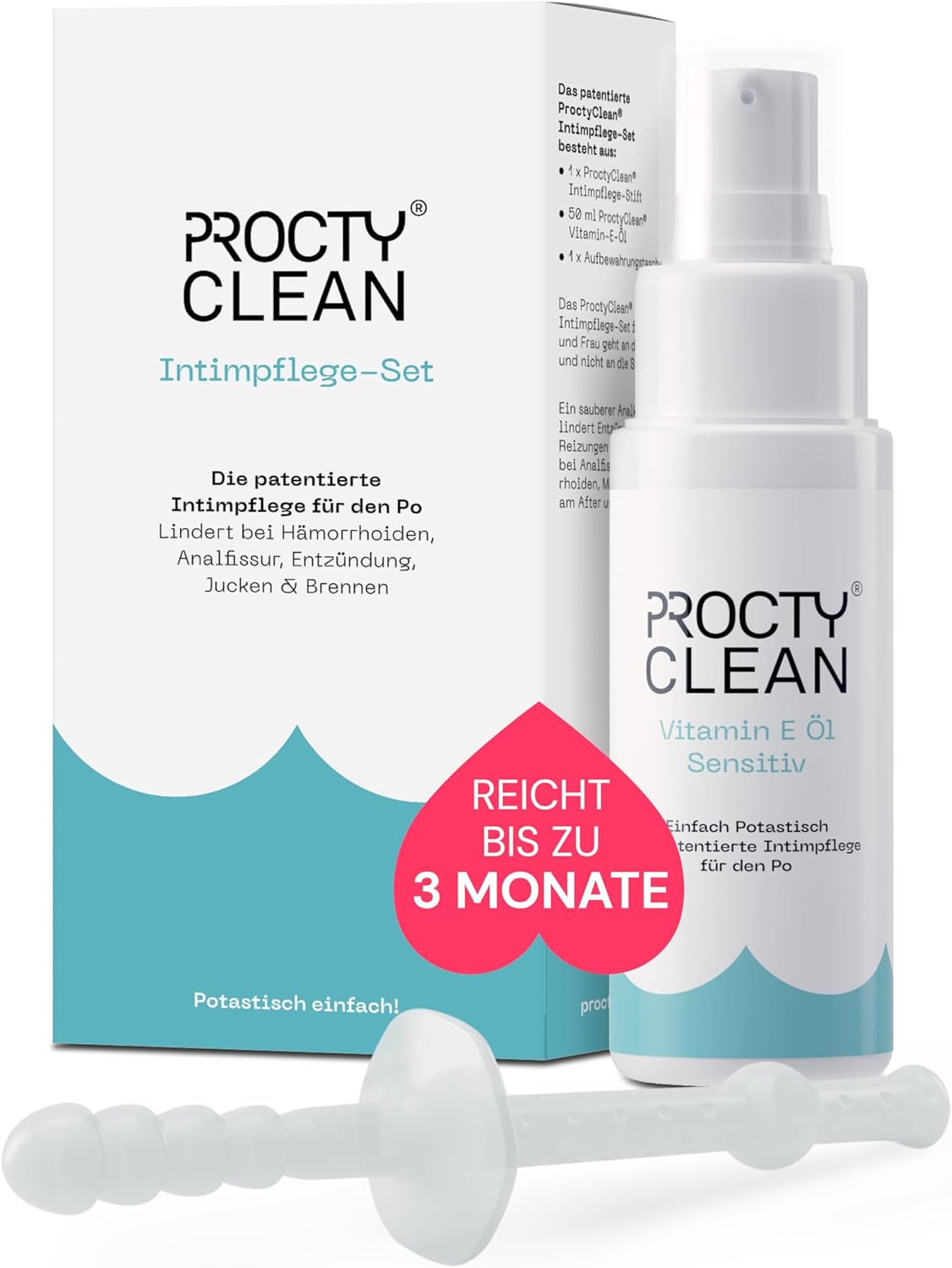 Penisvergrößerung & Pflege – Intimate Care Set for the Buttock: Patented! Instead of Hemorrhoids Ointment, Ointment for Fissure, Moist Toilet Paper. Quick Relief for Itching, Inflammation etc. Intimate Care Women