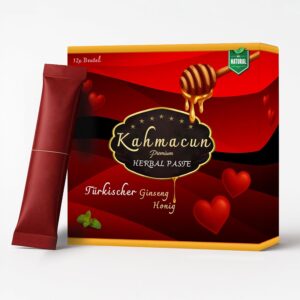 Potenzmittel & Standfestigkeit – Kahmacun x 12 Bags, 12 ml, Extra Strong, Instant Herbal Paste for Active Men, High Dose with Maca, Ginseng and Tribulus