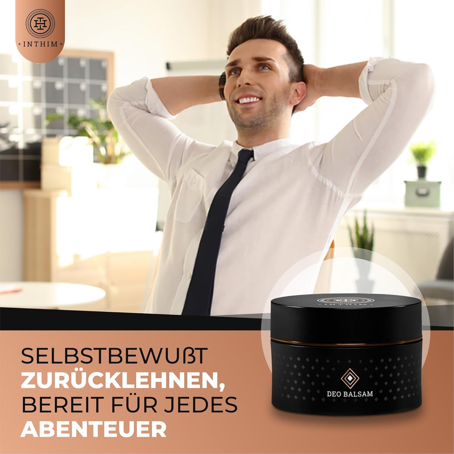 Penisvergrößerung & Pflege – IntHim Intimate Deodorant Cream for Men - Natural Anti Chafing Deodorant Cream Men with Long-Lasting Fresh Effect & Skin Soothing After Shaving - Protective Balm Thigh – Bild 6