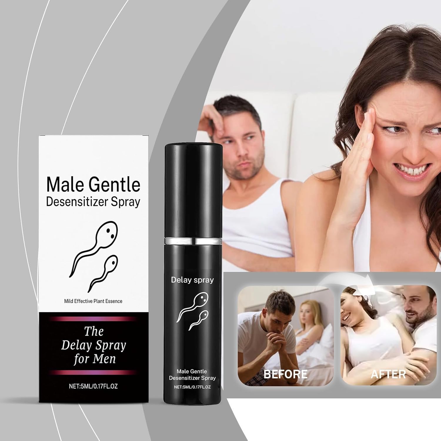 Penisvergrößerung & Pflege – Delay Spray for Men, Potency Agent, Extra Strong for Men, Instant Effect, Viagra Men, Delay Spray for Improve Intimate Moments, Delay Spray Suitable for All Skin Types – Bild 2