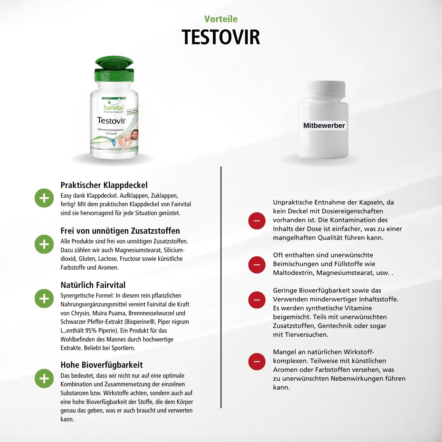 Ausdauer & Energie – Testovir with Muira Puama (Potency Wood) and Chrysin 120 Capsules – Vegetarian – Man On A Natural Basis – Bild 4