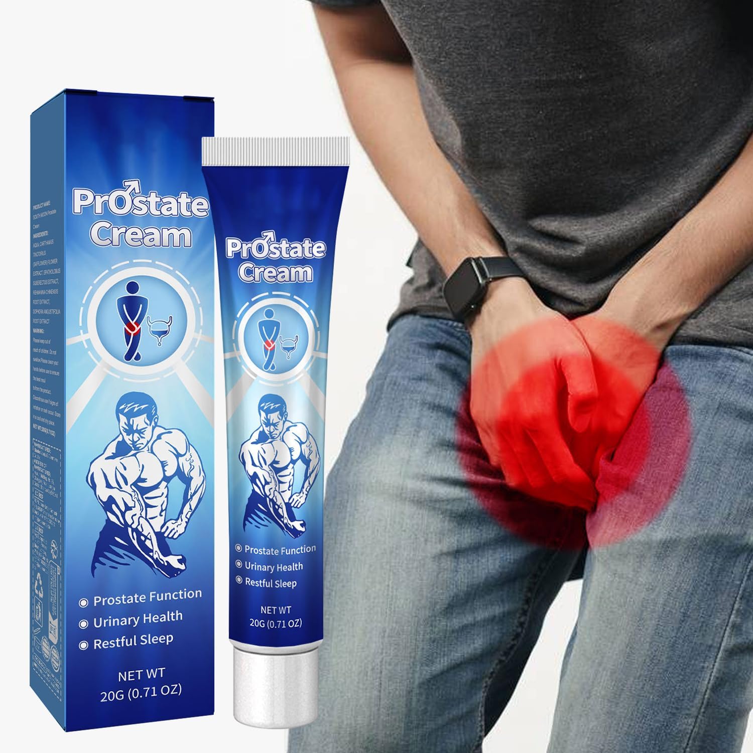 Penisvergrößerung & Pflege – Men's Cream Intimate Care Cream, Anti-Inflammatory Intimate Care Men, Cream for Men's Intimate Space, for Daily Intimate Care Men to Maintain a Healthy Intimate Area, 20 g