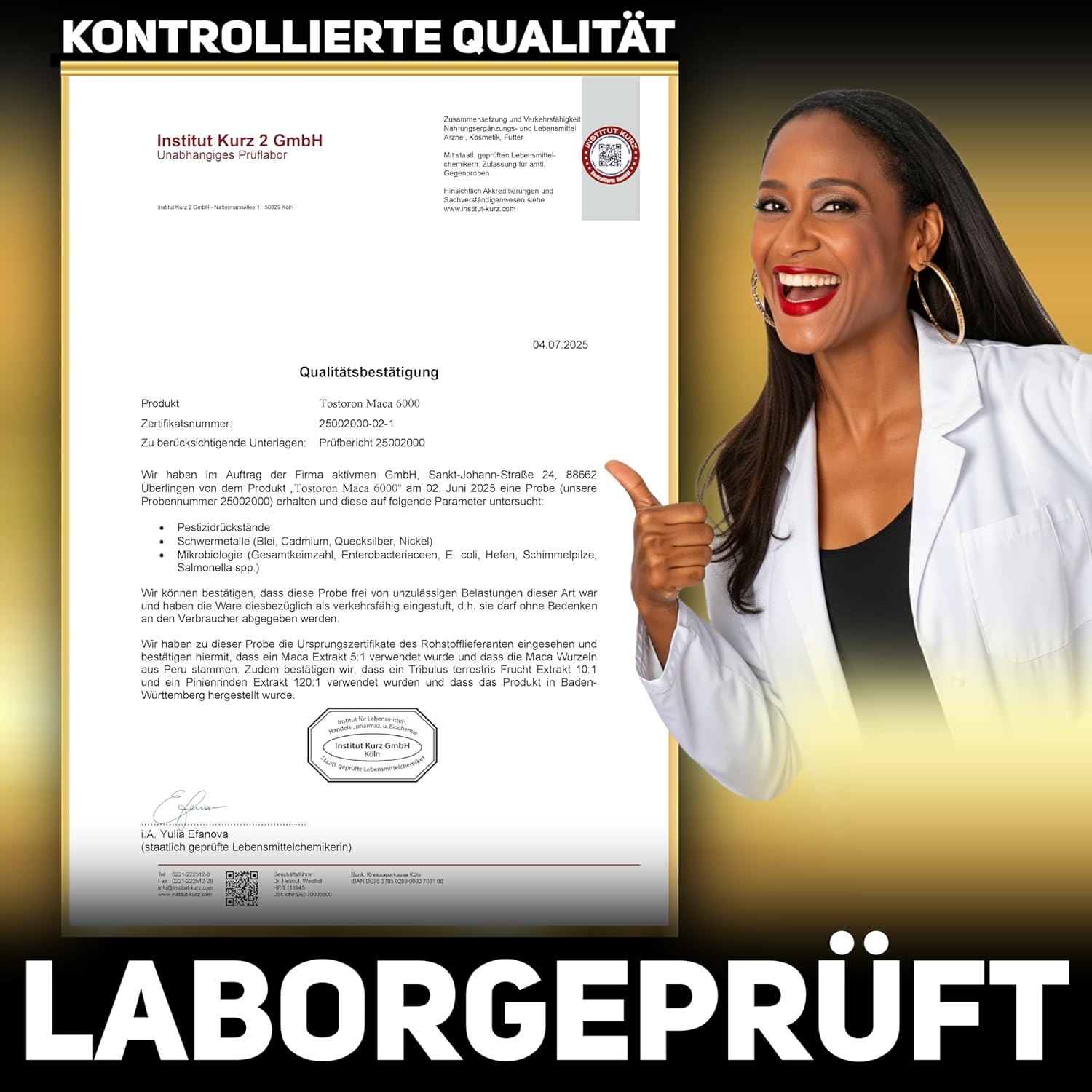 Ausdauer & Energie – Tostoron MACA 6000 high dosage - get the TOSTORON HAMMER direct to your home. 120 Capsules, Plus Tribulus, Pine Bark Extract, Vitamin C, Selenium, Zinc - Laboratory Tested, 1 Tin (1 x 100 g) – Bild 6