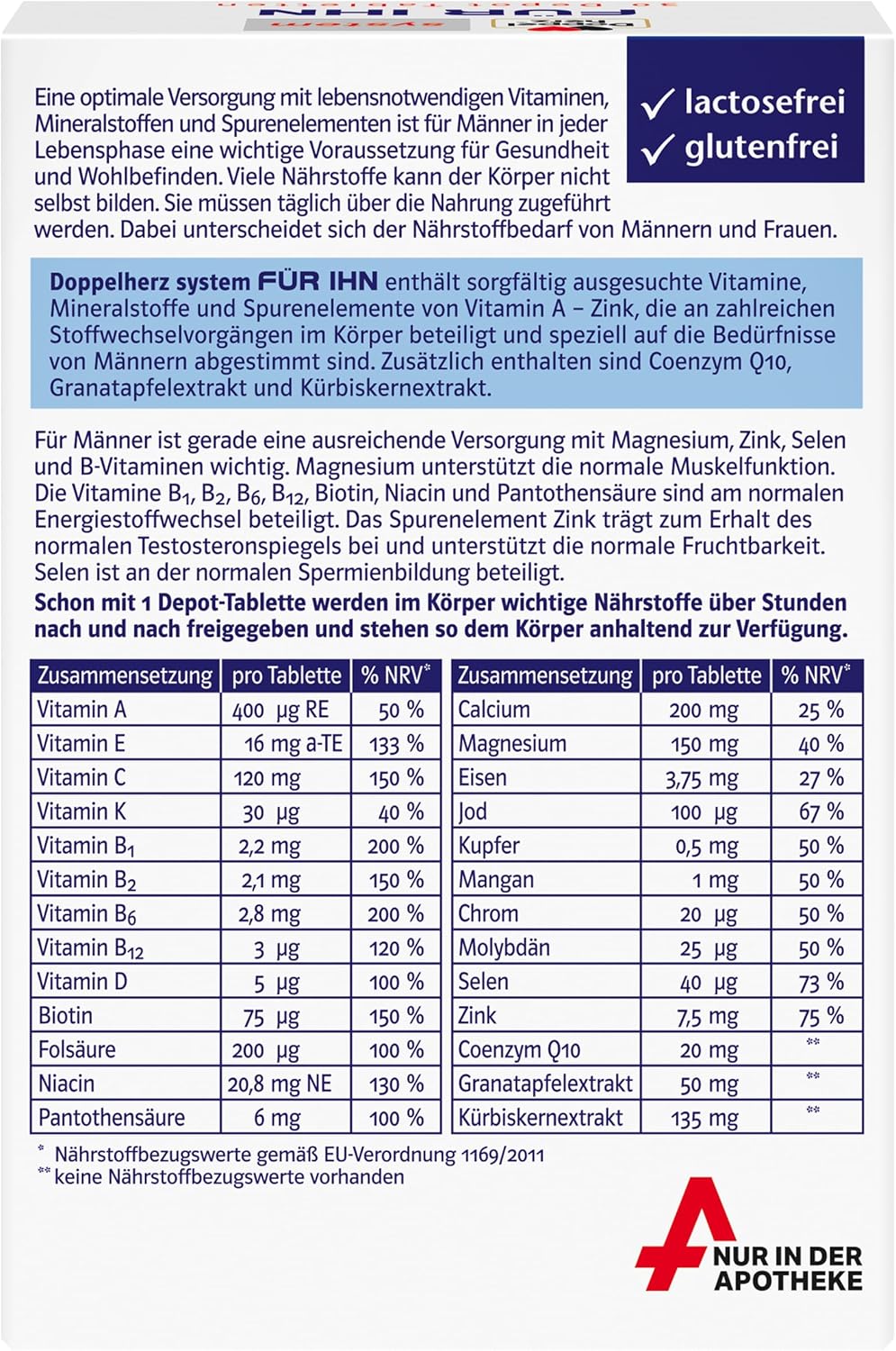 Potenzmittel & Standfestigkeit – Doppelherz system Für Ihn Tabletten, 30 pcs – Bild 2