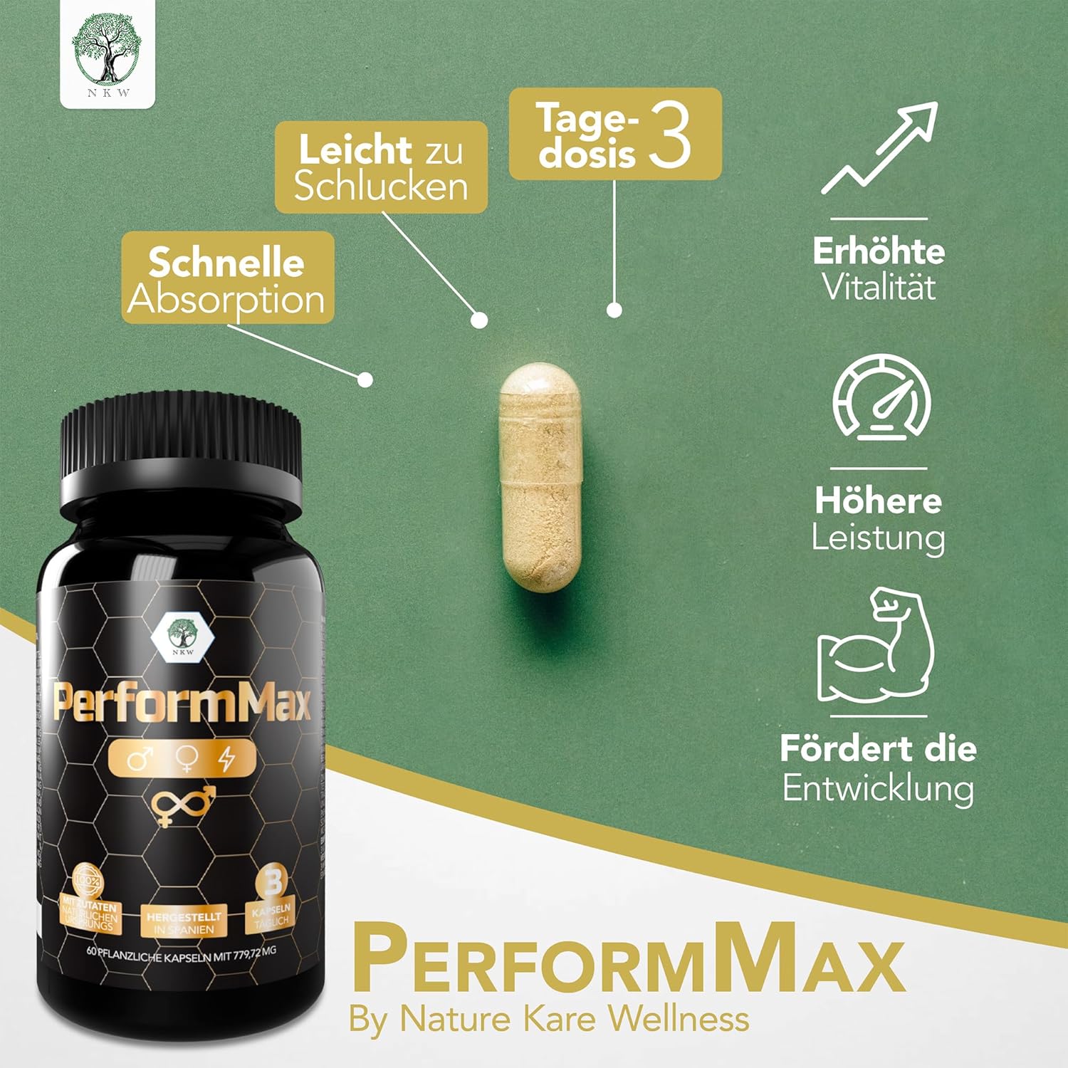 Potenzmittel & Standfestigkeit – Testosterone Booster Muscle Building | Libido Booster Woman | Potency Agent for Men | Maca Capsules | Tribulus Terrestris High Dose L Arginine Capsules | Libido Increase Women | Libido Booster for Men – Bild 4