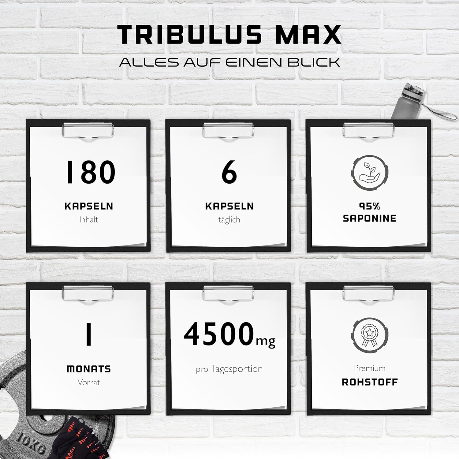 Ausdauer & Energie – Tribulus Max – 180 tablets – 45 Days Use 90% Saponin 100% Tribulus Terrestris Extract – Natural Testost Erone Support – Bild 2