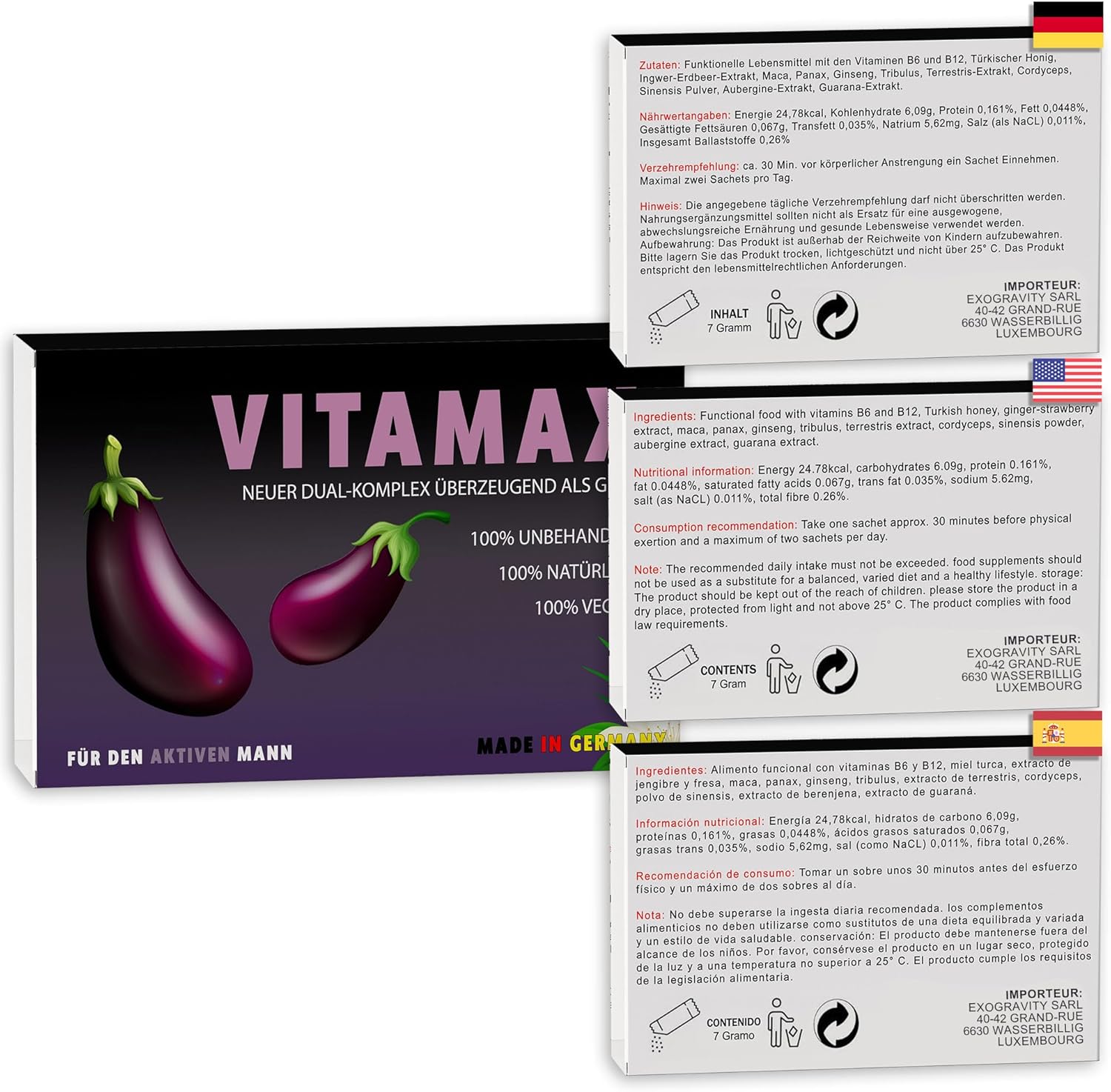 Potenzmittel & Standfestigkeit – Vitamax Extra Strong - Love Happiness for Men - Supports Energy, Endurance & Testosterone - 7 Day Pack - High Dose & Practical – Bild 6