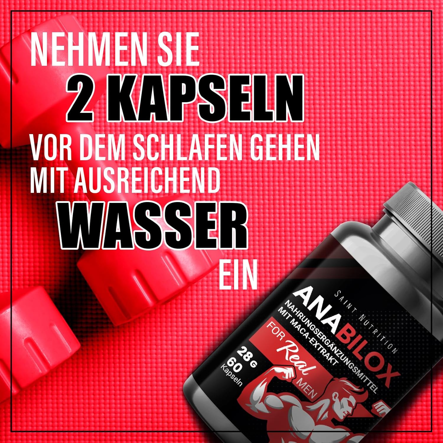 Ausdauer & Energie – Anabilox - Muscle Building Capsules - Supports Muscle Mass and Regeneration - Supplement for Strength and Endurance - with L-Arginine - No Artificial Additives - For Intensive Workout – Bild 5