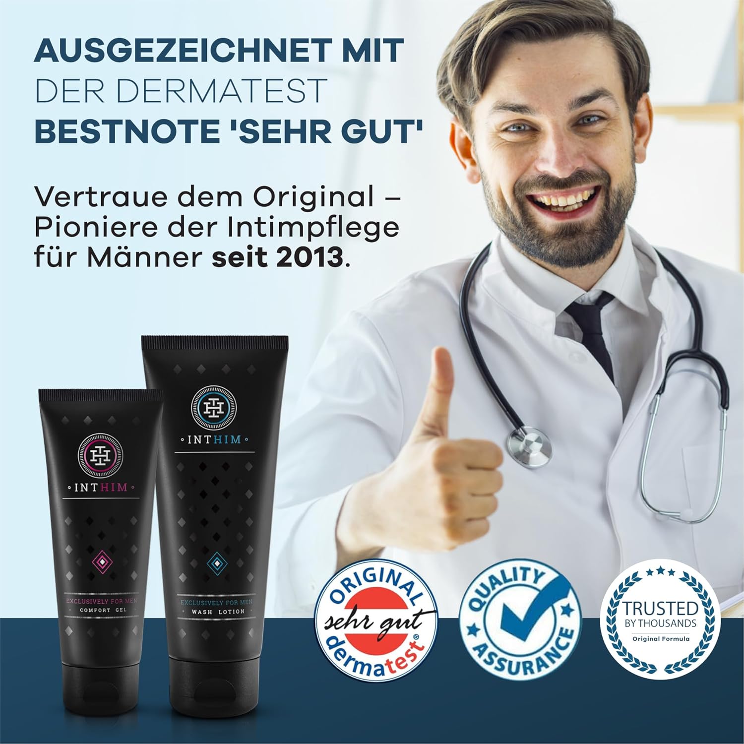 Penisvergrößerung & Pflege – IntHim Men's Anti-Inflammatory Intimate Care Set – Intimate Wash Lotion for Men + After Shave Intimate Cream for Men – pH Neutral & Free from Parabens and Allergens for Redness and Shaving Pimples – Bild 8