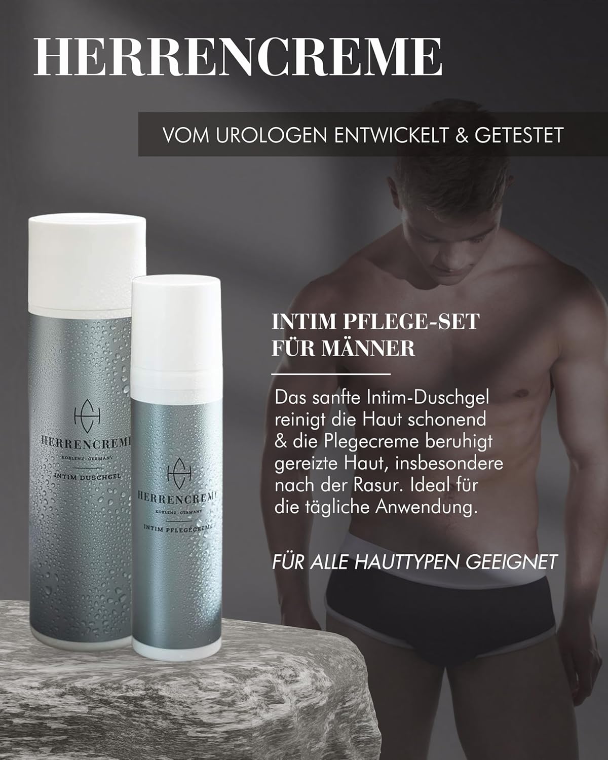 Penisvergrößerung & Pflege – Men's Cream Intimate Care Set for Men, Intimate Cream 75 ml & Intimate Shower Gel 200 ml, Gentle Care & Cleansing, Intimate Care Men Developed by the Urologist, Vegan & Dermatologically Tested – Bild 2
