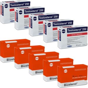 Ausdauer & Energie – Megabol - Testosterol 250 + Biosterol | Natural Support to Increase Testosterone Production | Pack of 10 - 10 x 30 Capsules (Total 300 Capsules)
