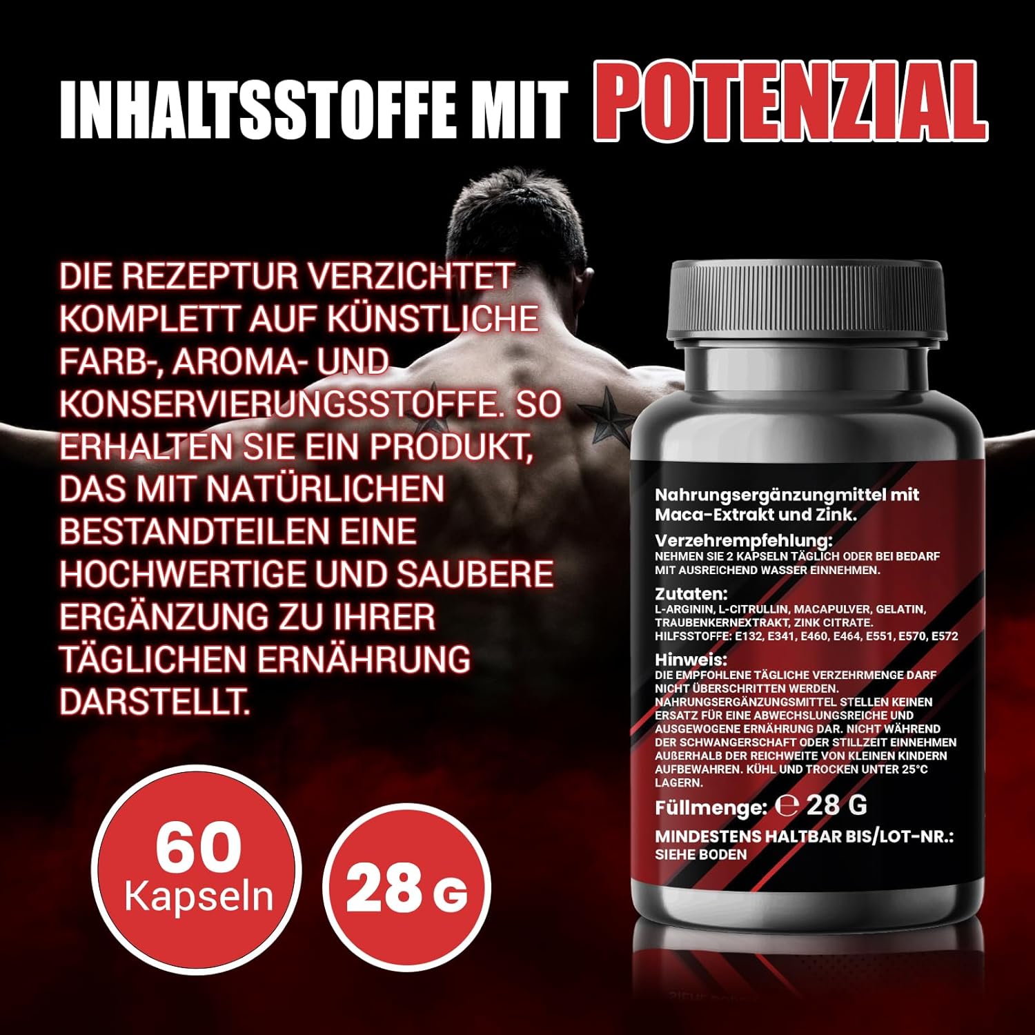 Ausdauer & Energie – Anabilox - Muscle Building Capsules - Supports Muscle Mass and Regeneration - Supplement for Strength and Endurance - with L-Arginine - No Artificial Additives - For Intensive Workout – Bild 6